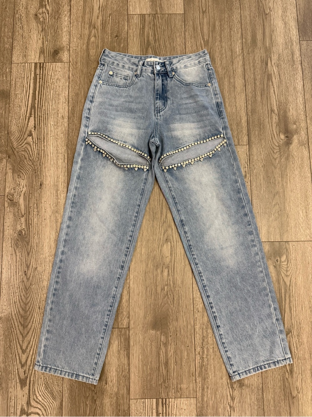 Torn by Ronny Kobo Mariah Cutout Embellished Jeans Size 25/0 Denim Jeans
